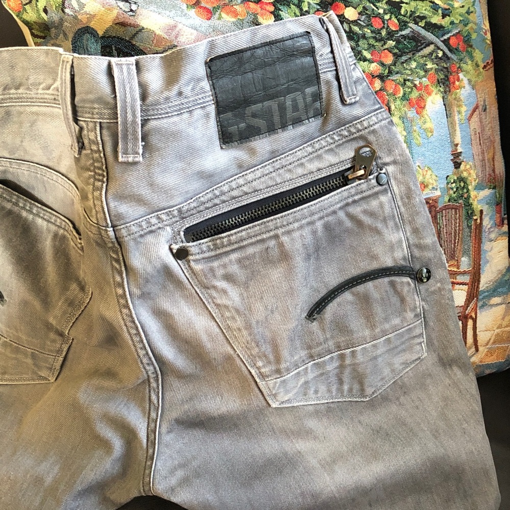 G-star Gray Men's Jeans with Zipper Pocket